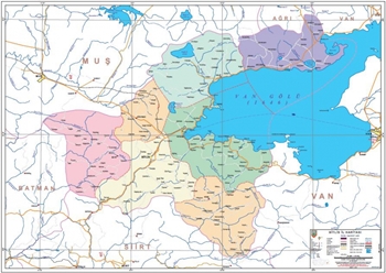 Bitlis ve ileleri mlki idare haritas