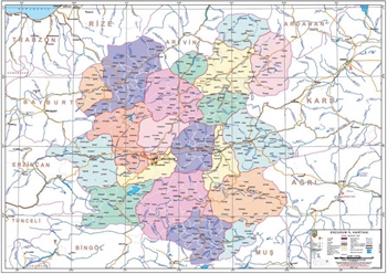 Erzurum ve ileleri mlki idare haritas
