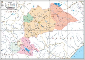 Karaman ve ileleri mlki idare haritas
