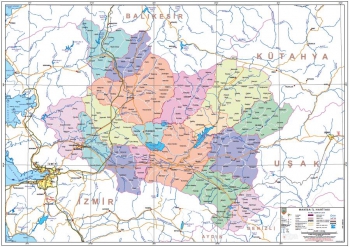 Manisa ve ileleri mlki idare haritas