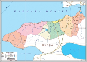 Yalova ve ileleri mlki idare haritas