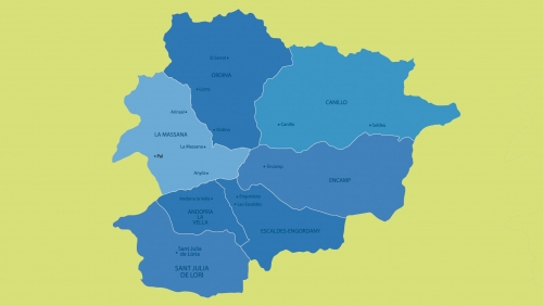 Andorra siyasi haritas