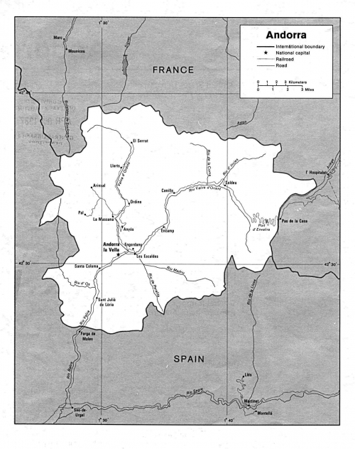 Andorra blgelerin ve ehirlerin haritas