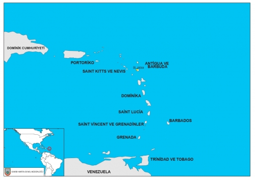 Antigua ve Barbuda snr komular haritas