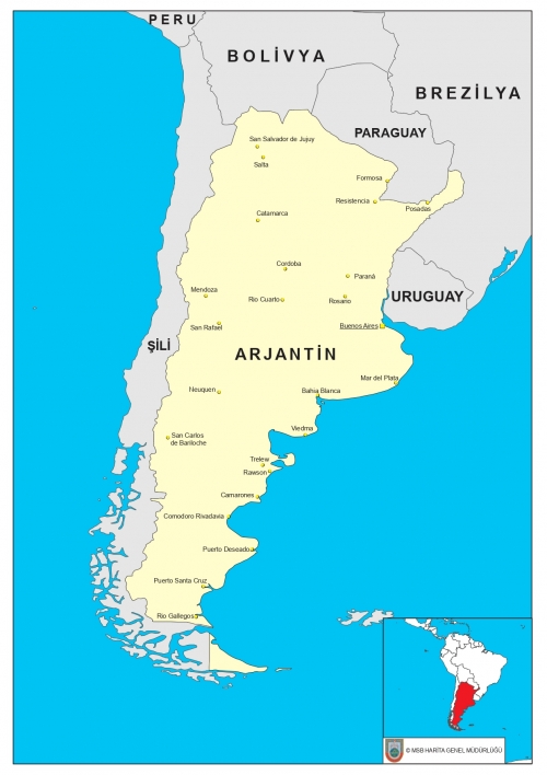 Arjantin haritas