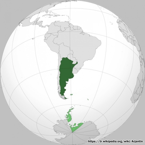 Arjantin dnyadaki konumu haritas