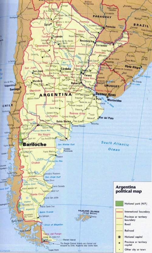 Arjantin ehirler ve semtler haritas