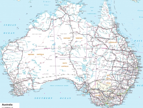 Avustralya detayl haritas
