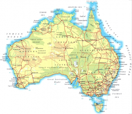 Avustralya haritas