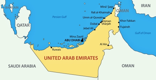 Birleik Arap Emirlikleri haritas