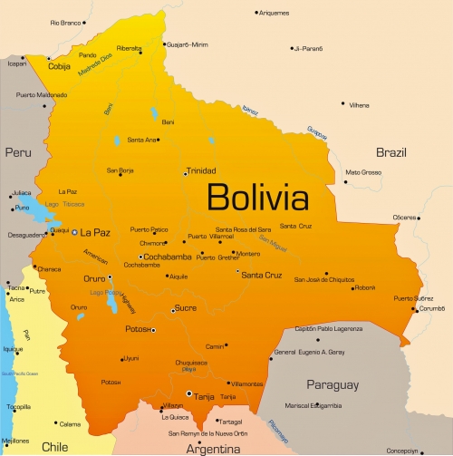 Bolivya ehirler haritas