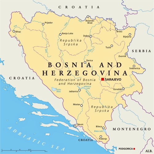 Bosna Hersek genel haritas