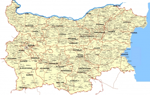 Bulgaristan detayl haritas