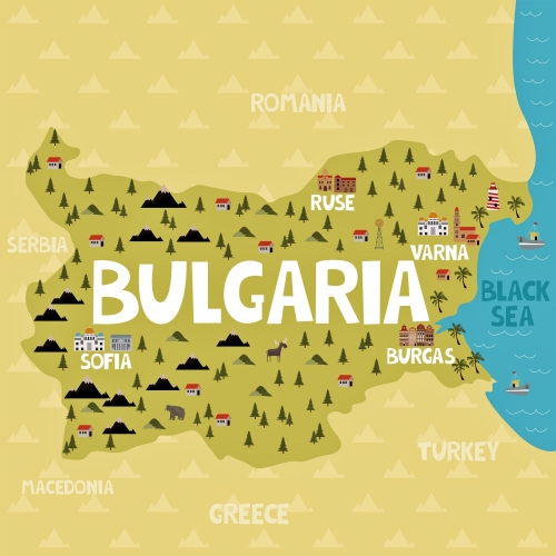 Bulgaristan turizm ve gezi haritas