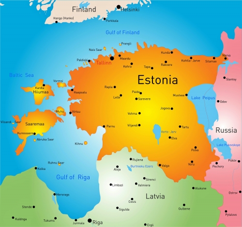 Estonya genel haritas