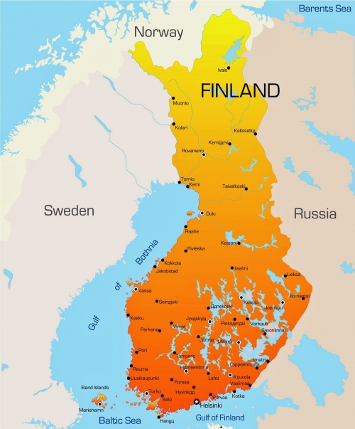 Finlandiya blgelerin ve ehirlerin haritas
