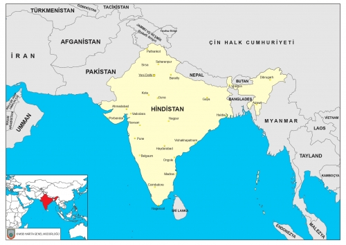 Hindistan snr komular haritas