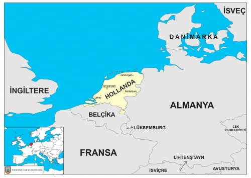 Hollanda snr komular haritas