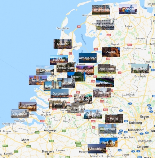Hollanda fotorafl ehirler haritas