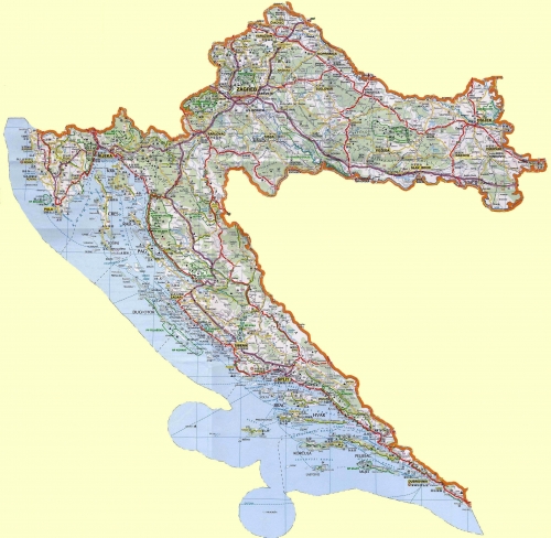 Hrvatistan genel haritas