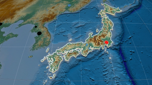 Japonya toporafik haritas