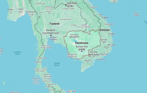 Kamboya genel haritas