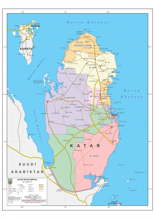 Katar siyasi haritas