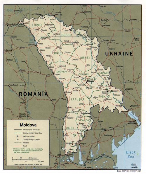 Moldova genel haritas