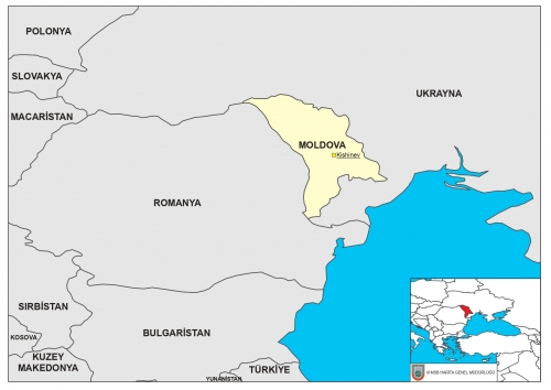 Moldova dnyadaki konumu ve snr komular haritas