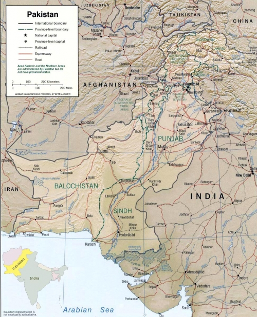 Pakistan genel haritas
