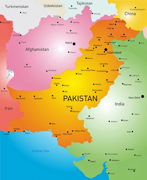 Pakistan detayl haritas