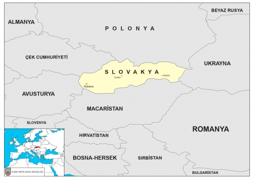 Slovakya snr komular haritas