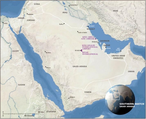 Suudi Arabistan genel haritas
