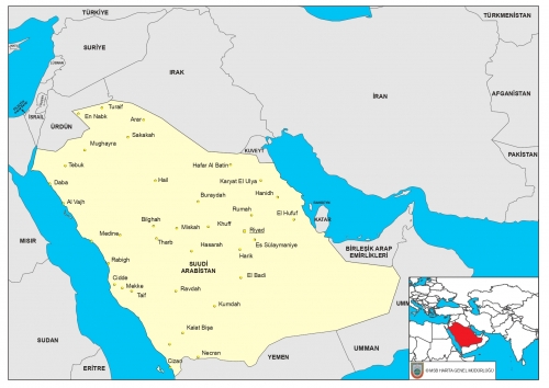 Suudi Arabistan snr komular haritas