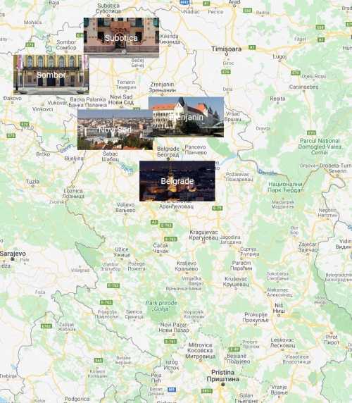 Srbistan fotorafl ehirler haritas