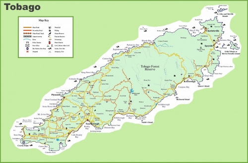 Trinidad ve Tobago adas haritas