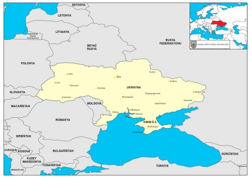 Ukrayna snr komular haritas