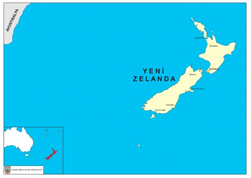 Yeni Zelanda s�n�r kom�ular� haritas�