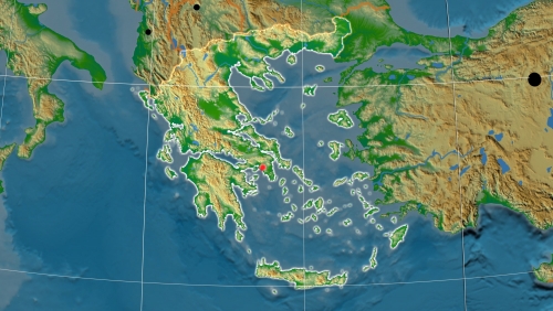 Yunanistan toporafik uydu haritas