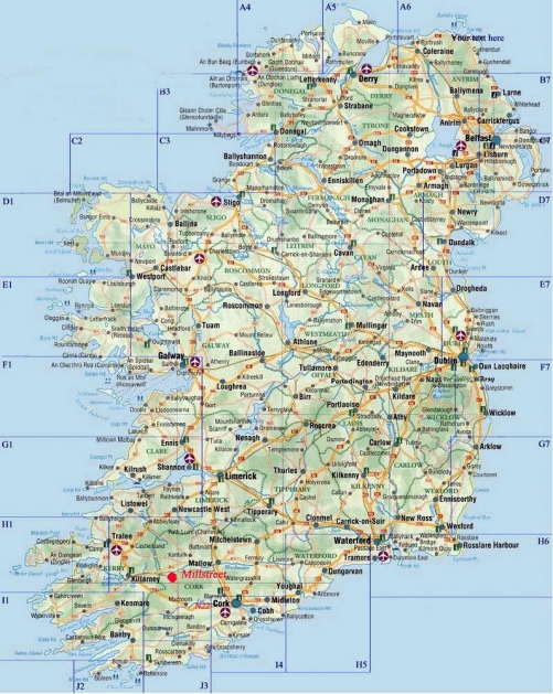 İrlanda ulaşım haritası