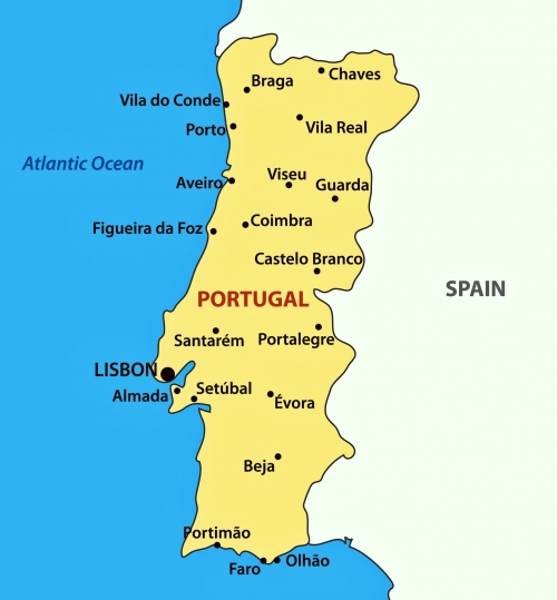 Portekiz şehirler haritası