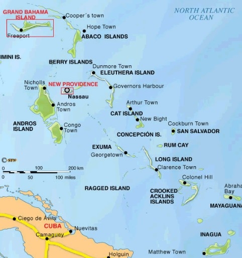 Bahamalar haritas